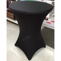 Cocktail table with black spandex