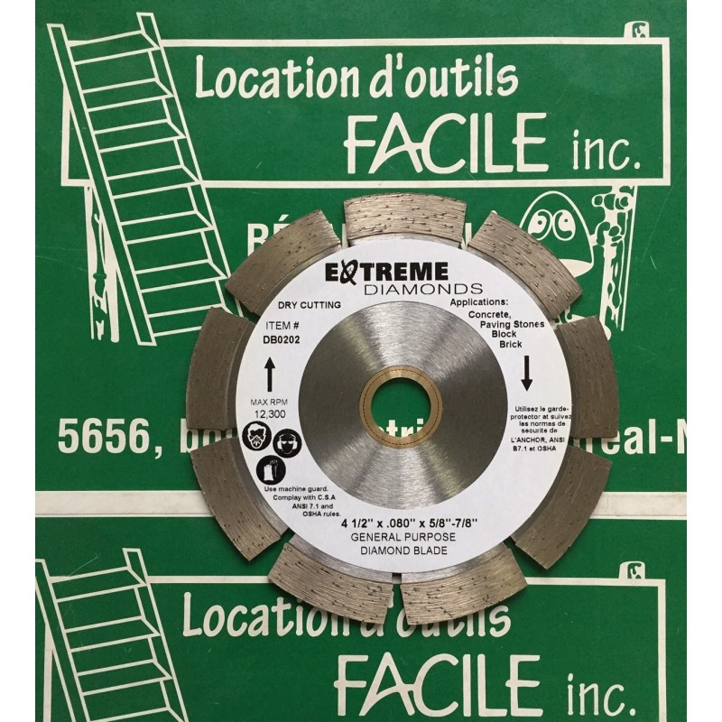 Diamond blade 4-1/2" Extreme DB0202