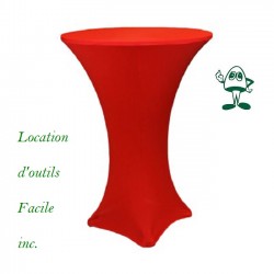 Table à cocktail spandex Rouge
